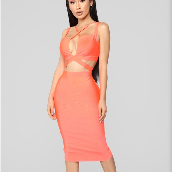 Neon Bandage Dress - Picture 1 of 3
